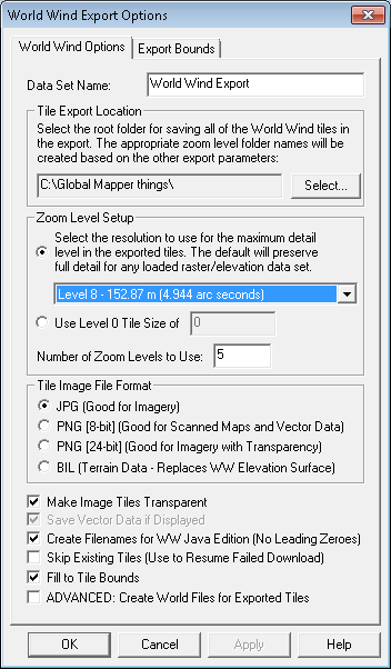 world wind tiles bil file format
