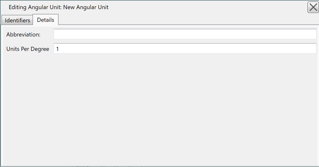 Angular Unit Definitions