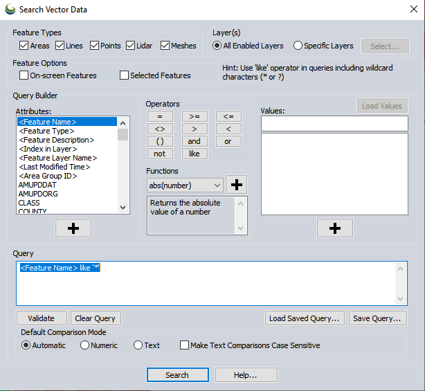Search by Attributes, Name and Description