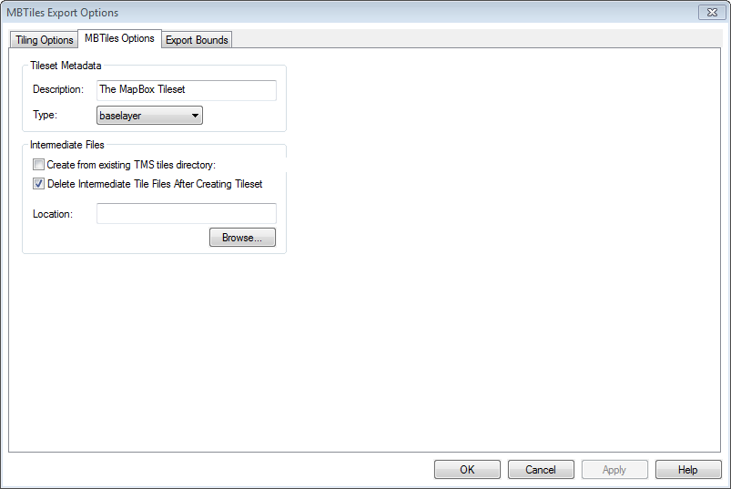 MapBox MB Tiles Tileset