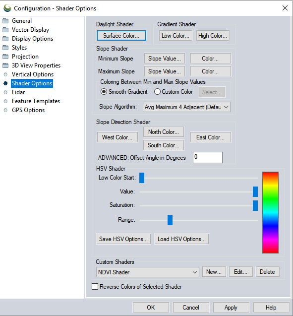 change setting in shift shader 3.0