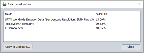 Find Overlap Between Lidar Raster Terrain Layers