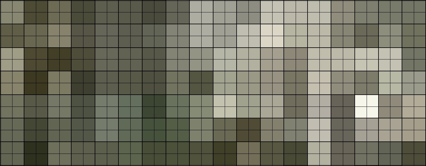 30m grid quartered