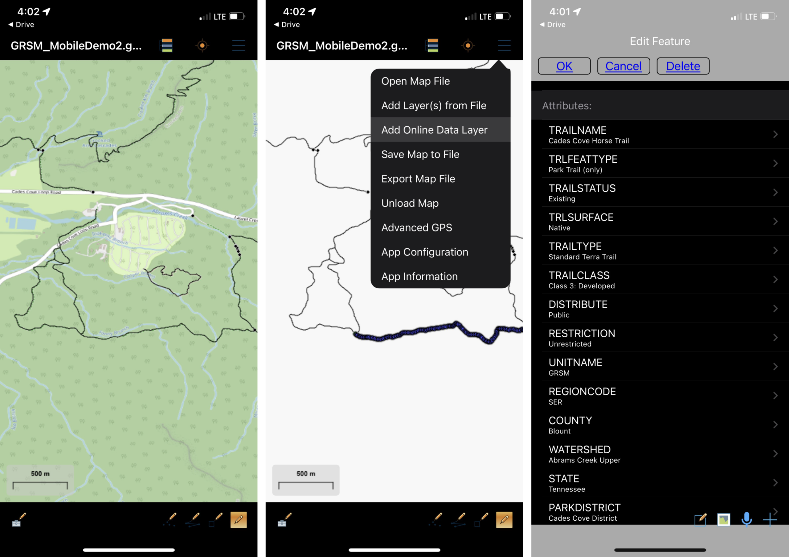 So nutzen Sie Global Mapper Mobile zum Teilen von Daten