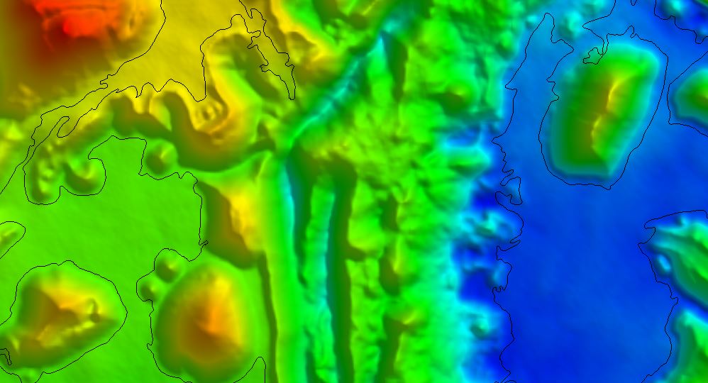 Mapping curvature using breaklines