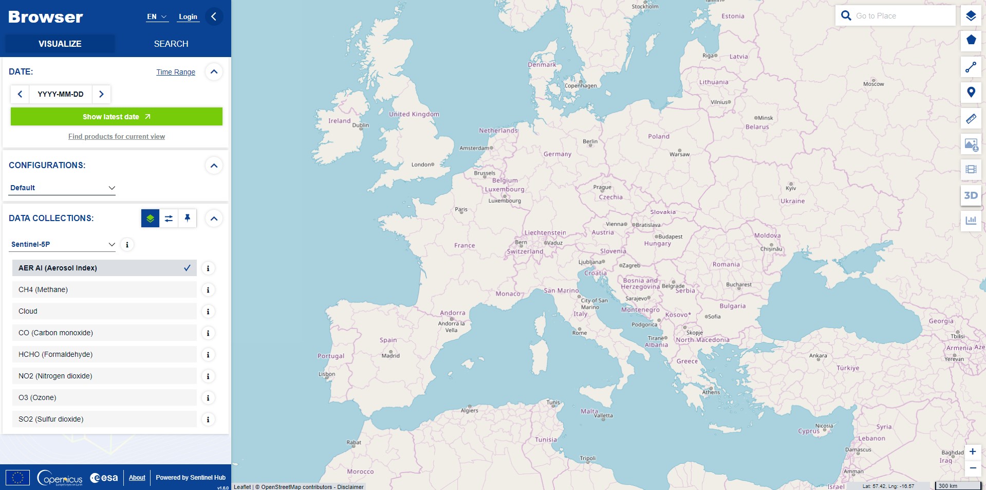 Copernicus Data Space Ecosystem browser