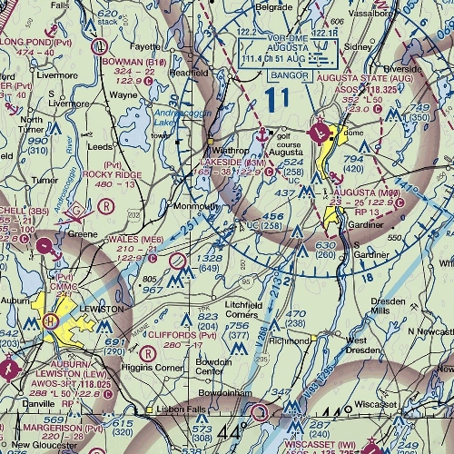 Screenshot of an aviation chart