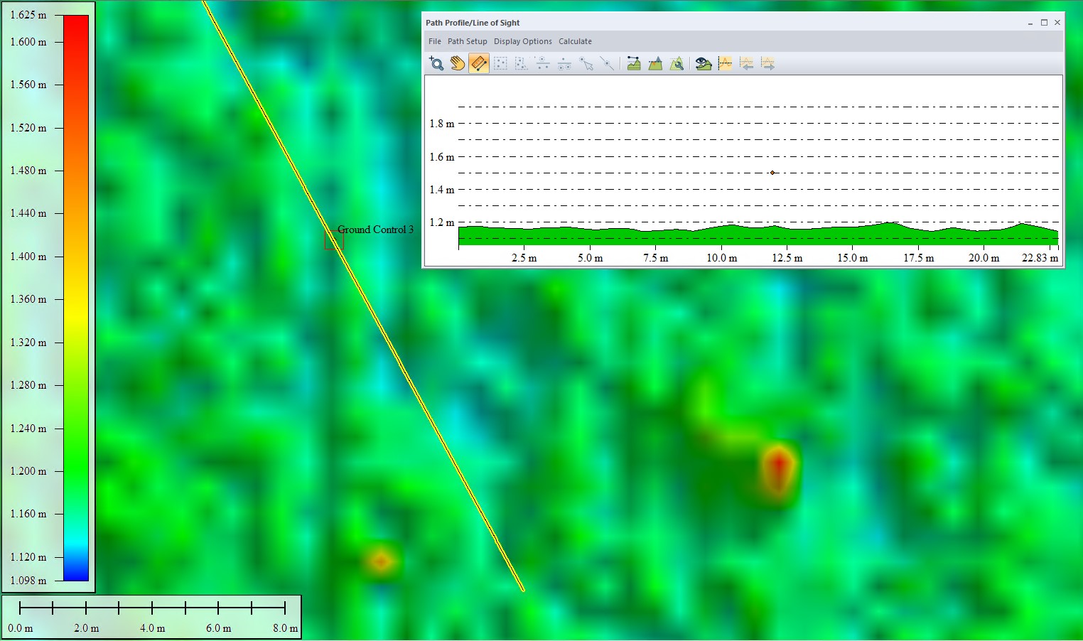 Terrain layer with ground control points