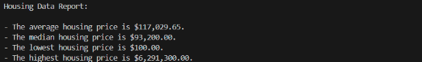 Terminal output based on values collected from the Global Mapper Project