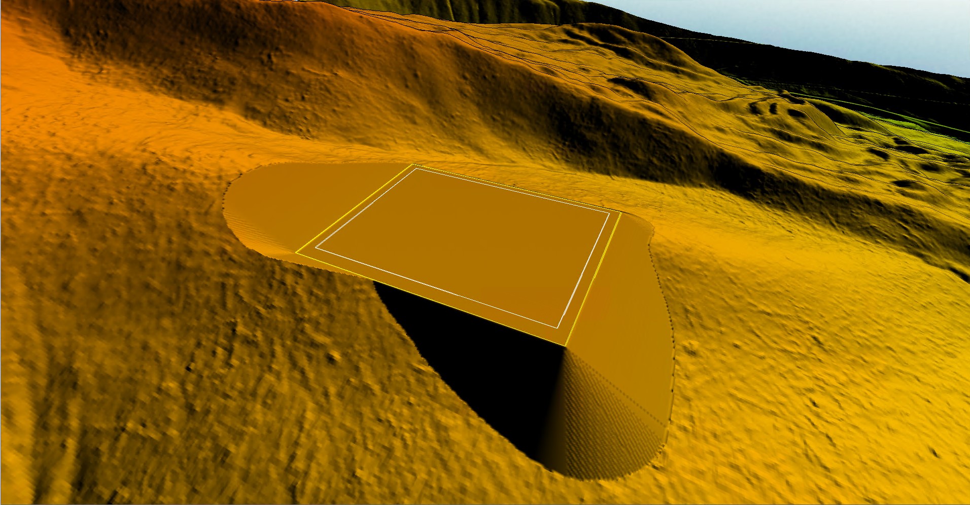 Flattened site plan in Global Mapper