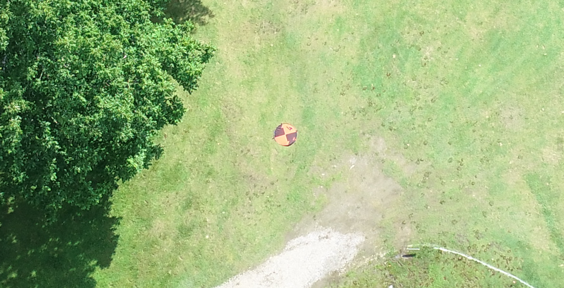 Ground Control point as seen from above