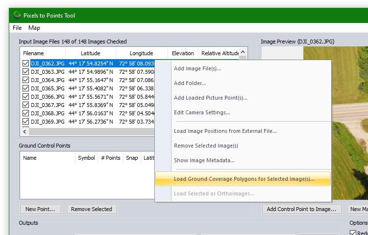 Load Ground Coverage Polygons
