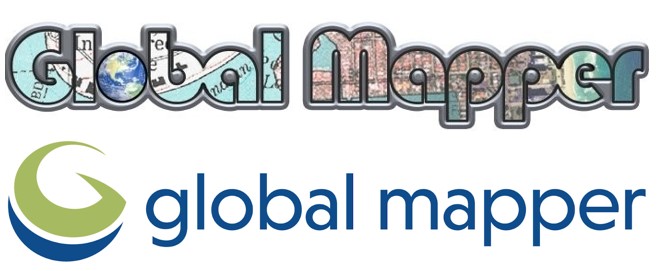 Both old and new Global Mapper logos.