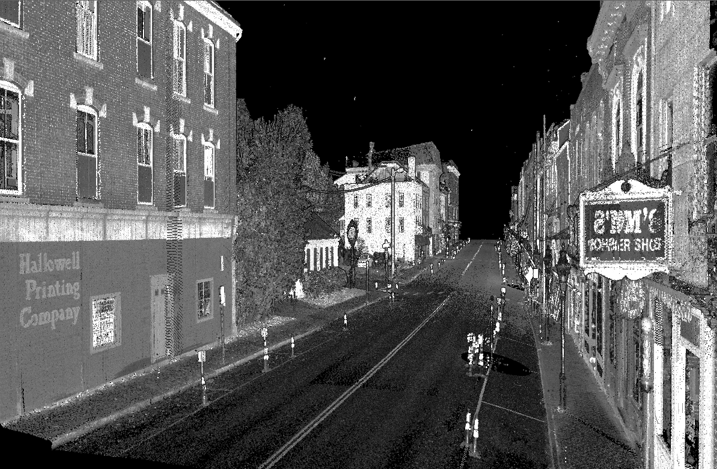 Terrestrial lidar at ground level