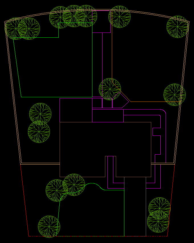 Plan krajobrazu w CAD