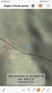 Location information in Global Mapper Mobile via GPS