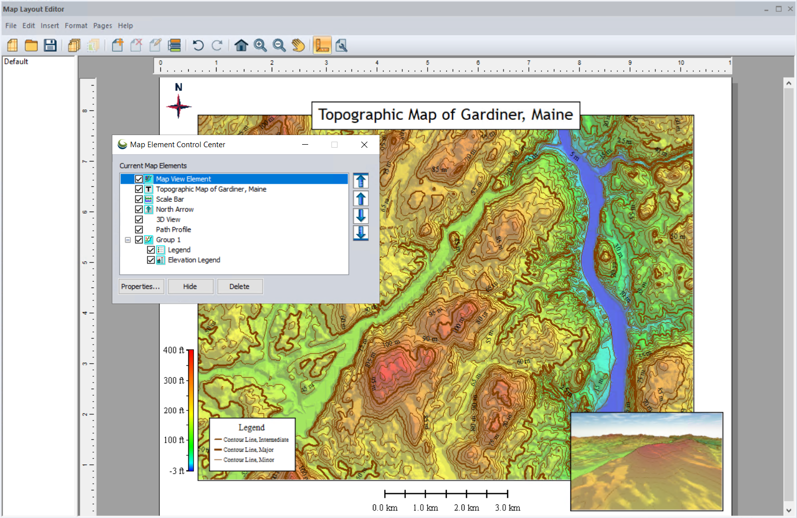 Global Mapper inset maps