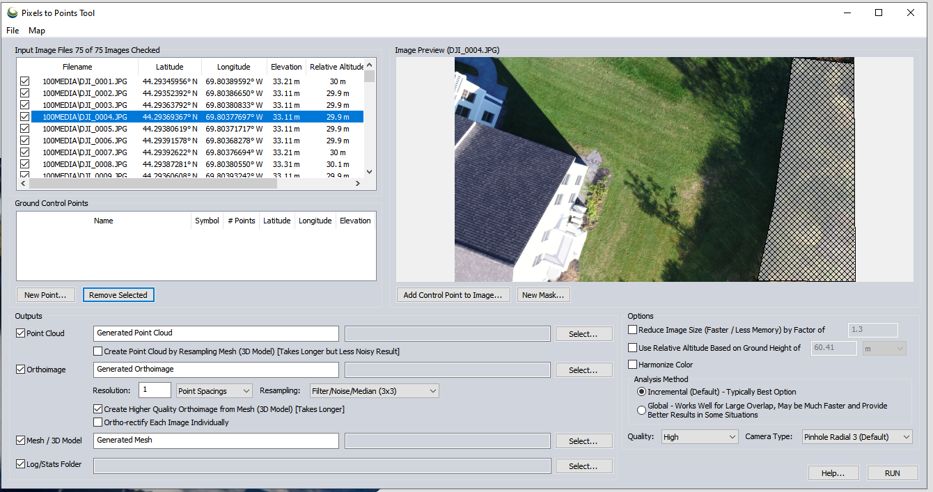 masking imagery in Global Mapper