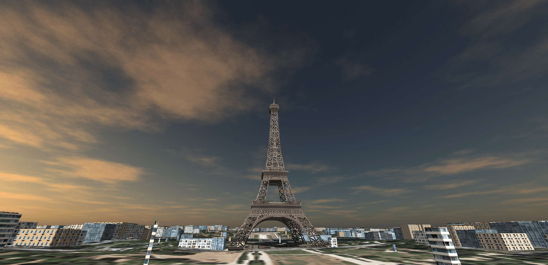 Model 3D Paryża w formacie .glb w Global Mapper