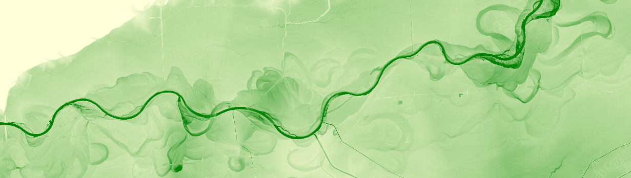 Another view of a completed river elevation model, in a different color. 