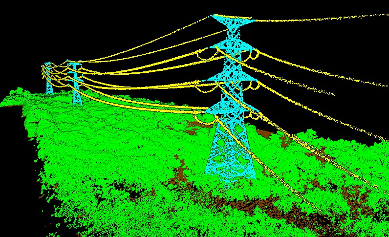 Transmission towers point cloud 