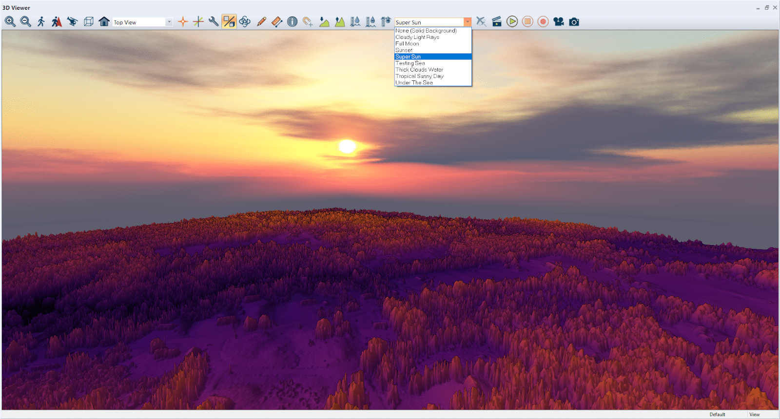 custom skybox options in Global Mapper 3d viewer