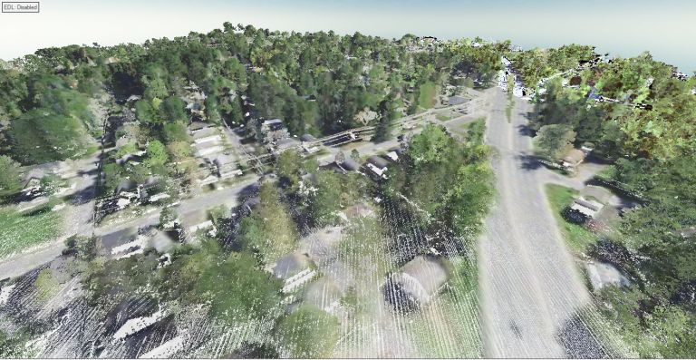 A much flatter point cloud without the hillshading. 