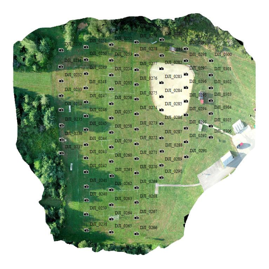 Post Processing Report image in Global Mapper from Pixels to Points