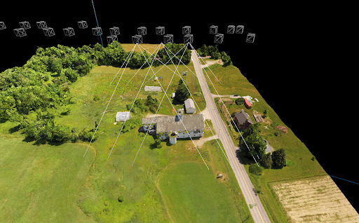 a visualization of how images gathered from the air see the ground
