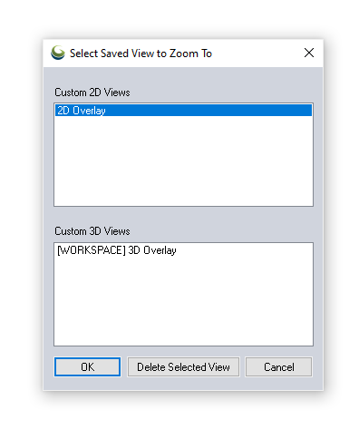 Saved Views Dialog Box