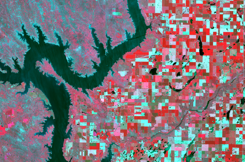 Near infrared satellite data image similar to the previous