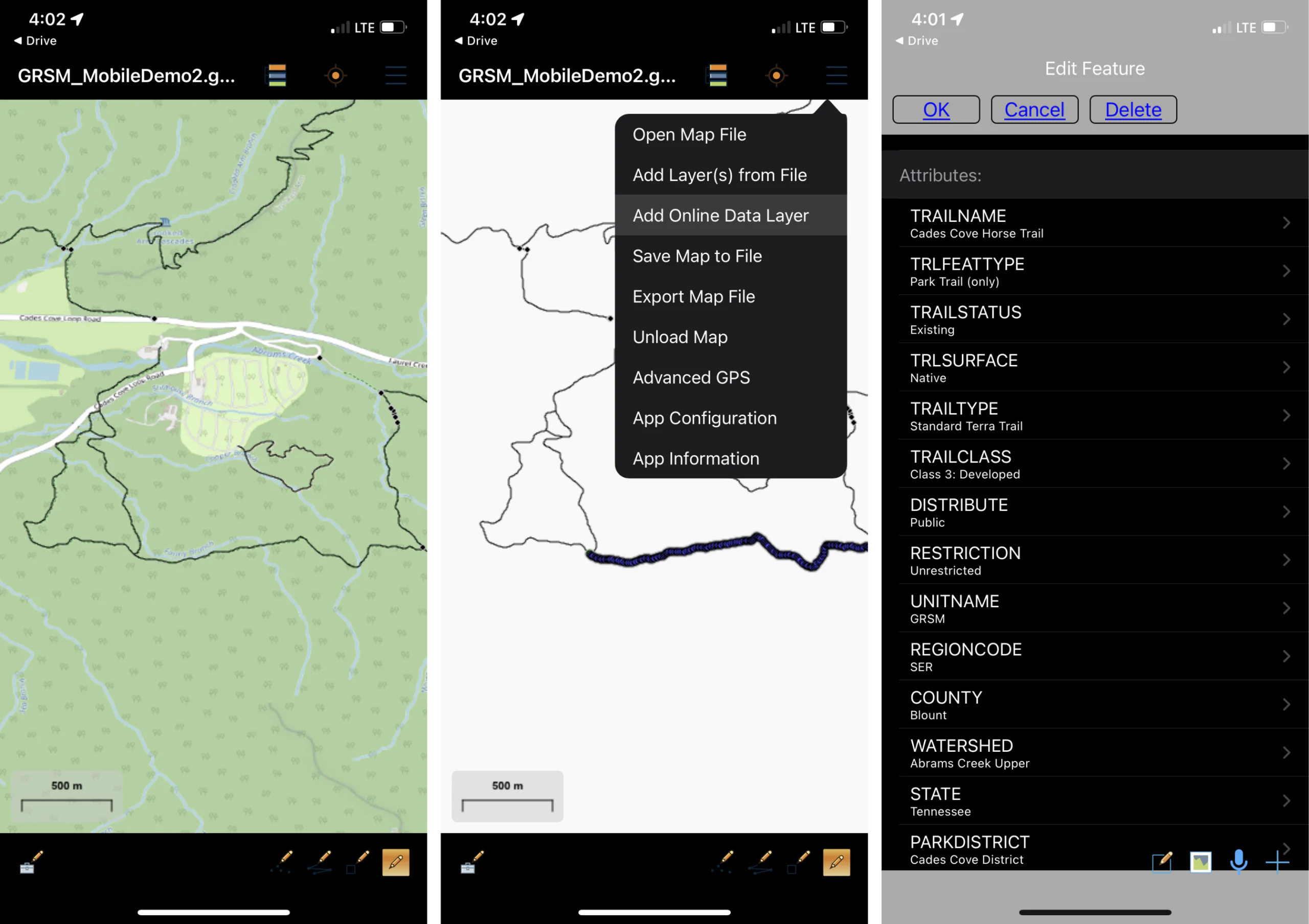 How to use global Mapper Mobile to share data