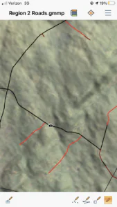Map that the image was added to in Global Mapper Mobile